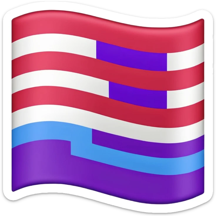 flag with these 3 colors 🟥🟪🟦 sticker