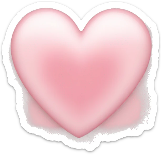 Light pink heart sticker
