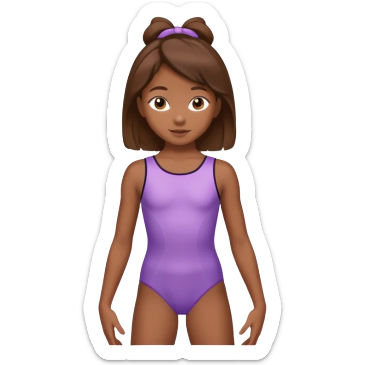 Una patinadora de 12 años y es morena de pelo y lleva un mallott super bonito sticker