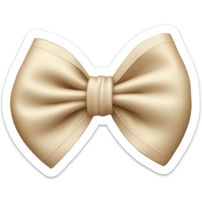 bow beige sticker