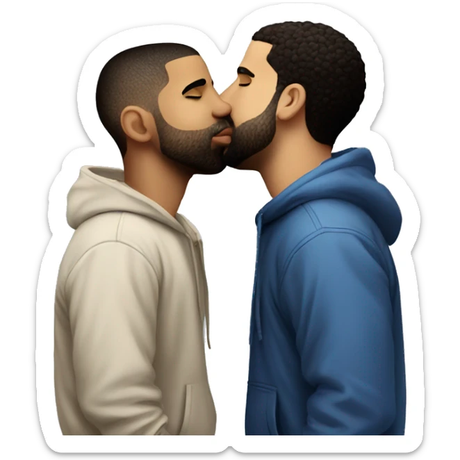 drake kissing drake kissing drake kissing drake sticker