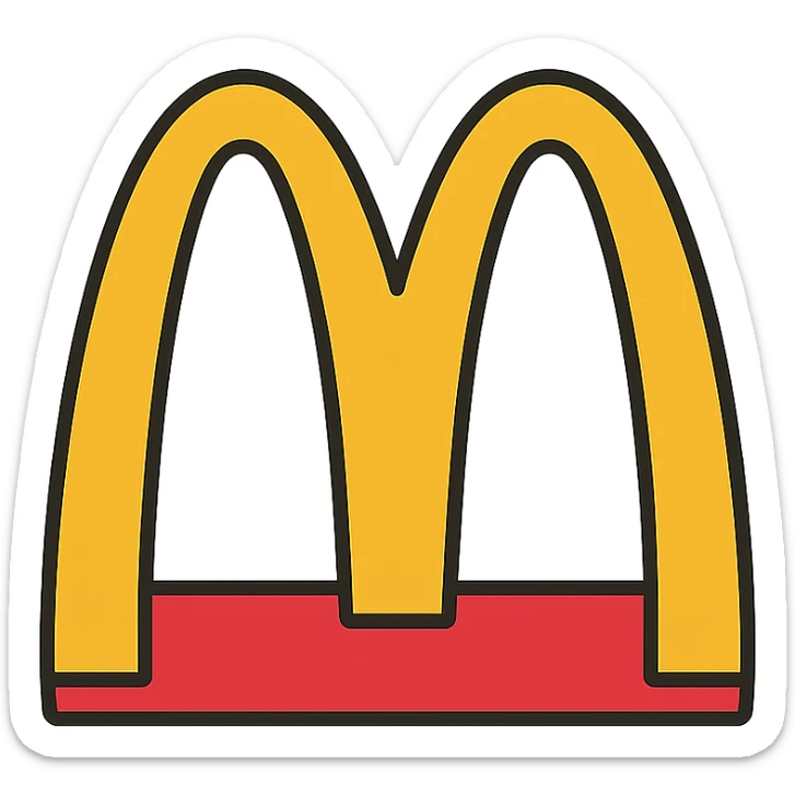 McDonald's logo sticker