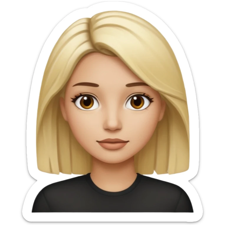 Tipos de rubio en mujer  con californianas cabello en de negro a rubio raíces negras sticker