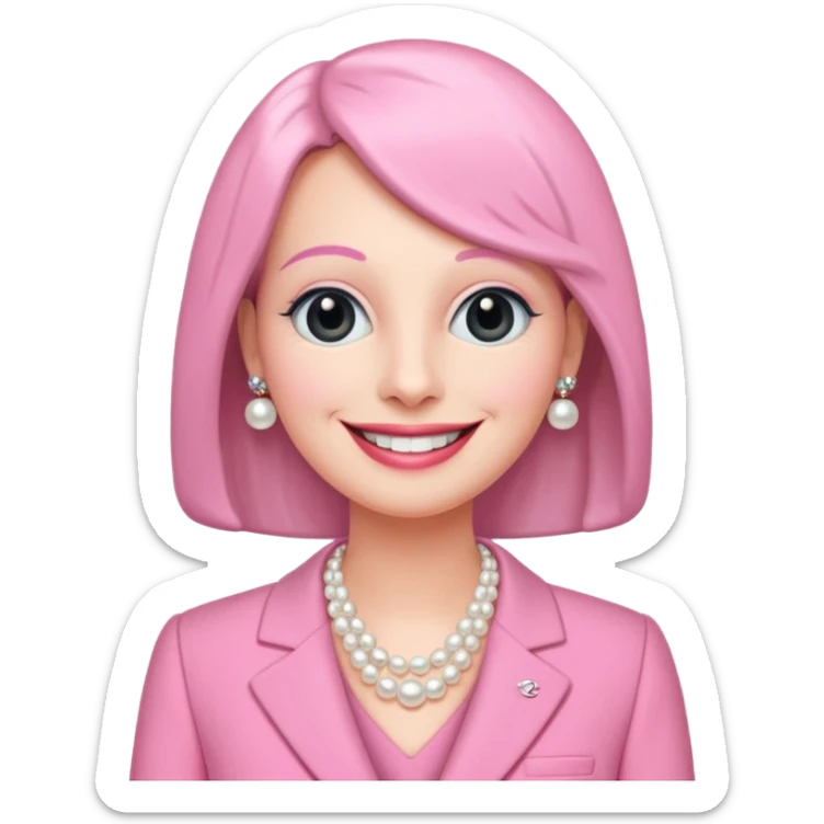 pingu mother wearing the pink chanel suit the Jackie kenddy wore sticker