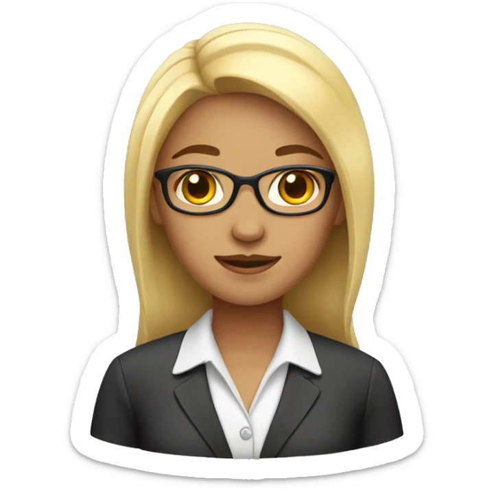 Female office girl sticker