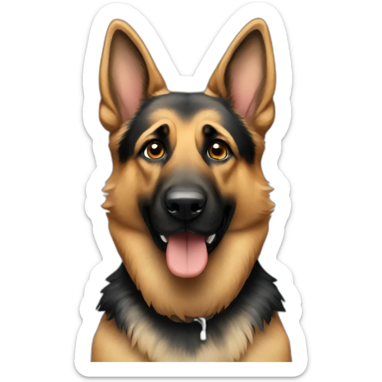 standing german shepherd sticker