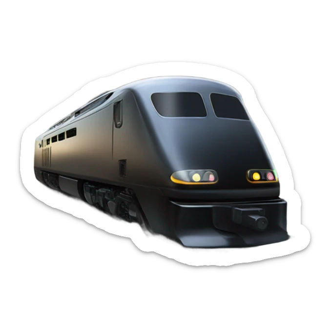 A electric locomotive (With little shiny black Kirby eyes) sticker