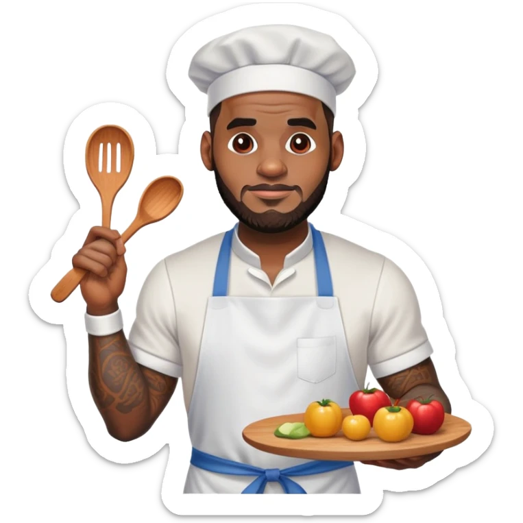 LeBron James cooking sticker
