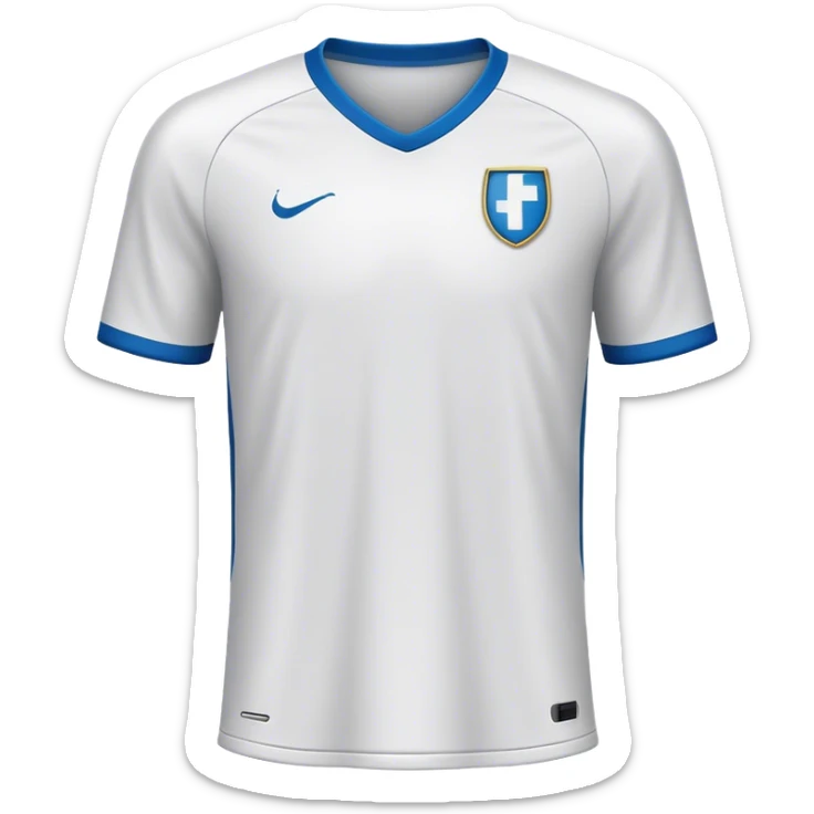 camiseta de futbol color dorsal en blanco sticker