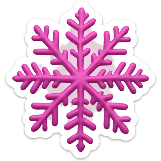 Pink snowflake  sticker