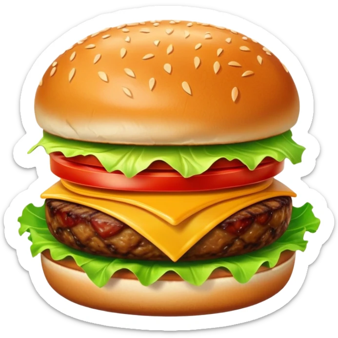 Burger green  sticker