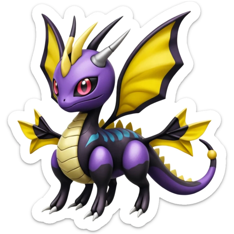 Meloetta-Giratina-Noibat-Pokémon-Fakémon-fusion-hybrid-creature sticker