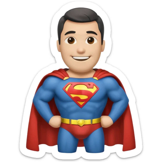a moai emoji with a superman cape with the original face or the moai emoji with a super man saving people vibe like the superman there is some man waiting in the sky meme but the moai sticker