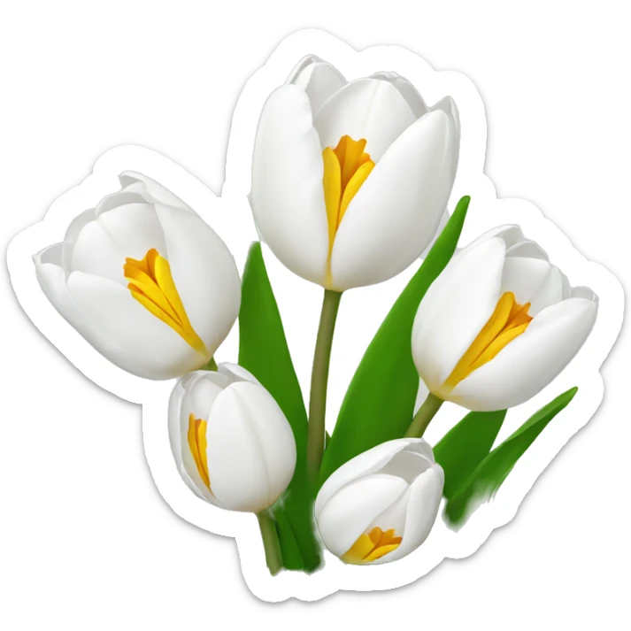 white tulips  sticker