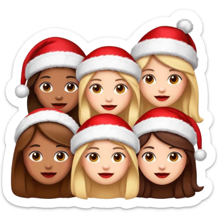 Create christmas emojis so that they will be cute and cool for gen z girls sticker