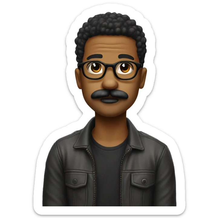 epic memer boi with epic mustachio and thug life glasses and snot sticker