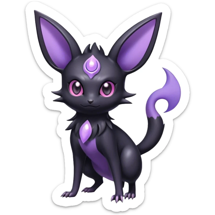 Shiny Dark Noibat-Espeon-Umbreon-Nidorino-fusion-hybrid full body sticker
