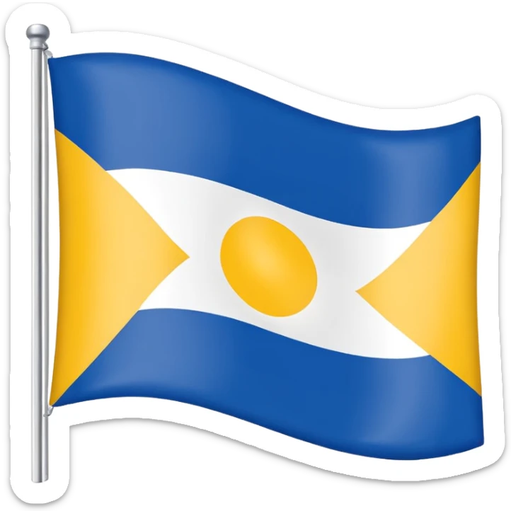 A flag emoji of the state of Goiás sticker