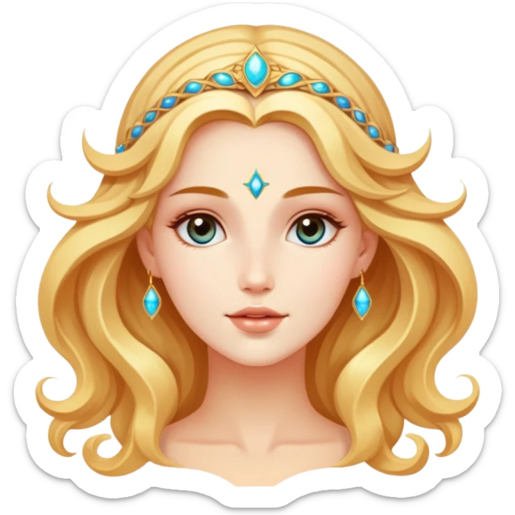 closeup head portrait of universe goddess Sophia with pretty perfect feminine attractive face, cosmic beauty with detailed delicate facial features, head only isolated, no body sticker