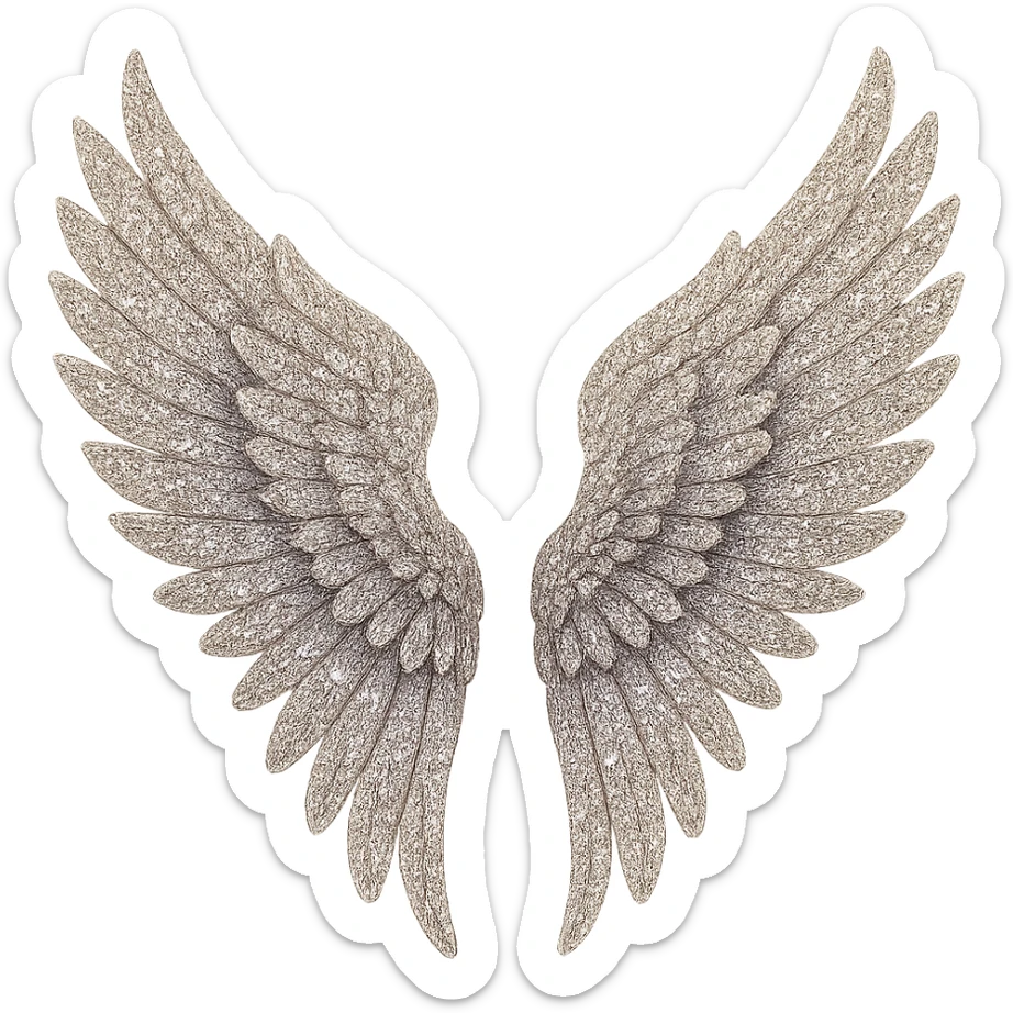  glitter wings, remove background sticker