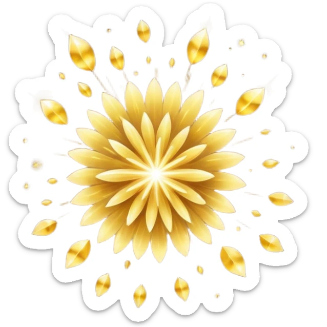 Cluster of radiant golden sparkles floating in mid‑air, soft bokeh, magical glow, dark blurred background, high resolution sticker