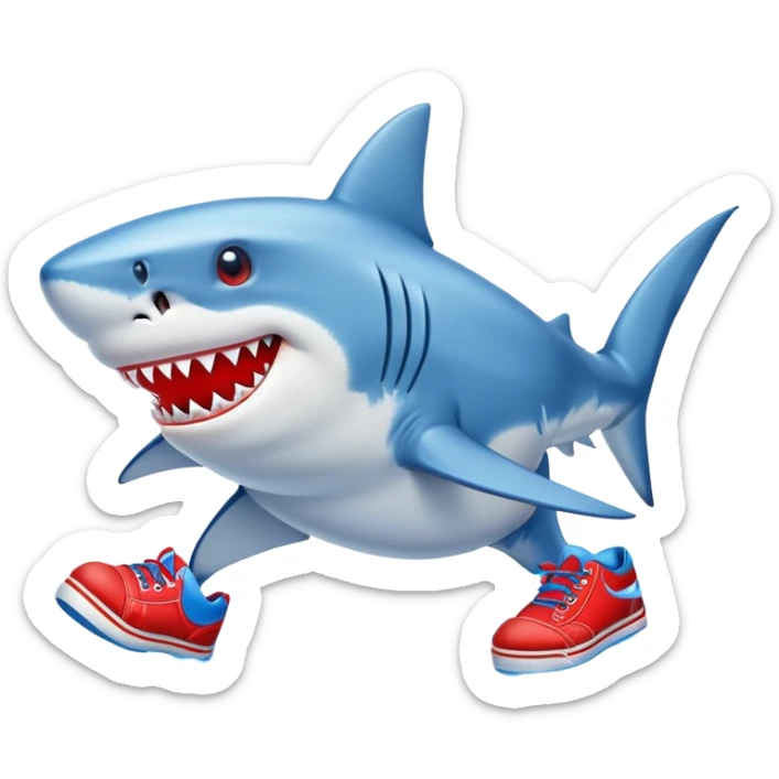 Tiburon con zapatos  sticker