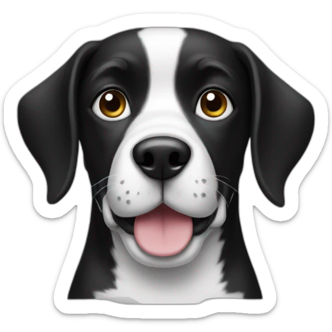 Black&White dog sticker
