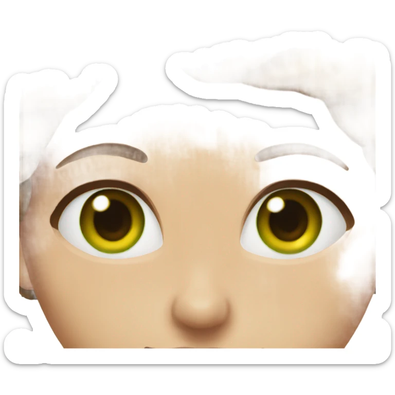 Beautiful brown haired woman with green eyes  sticker