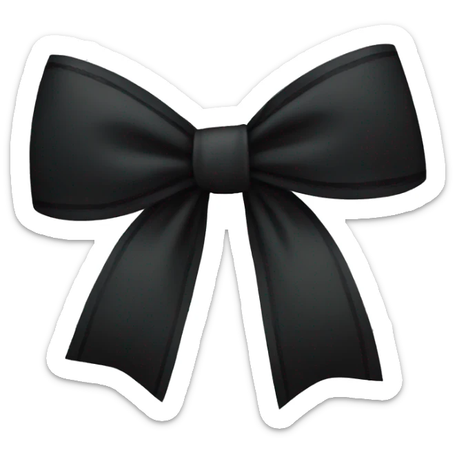 black bow sticker