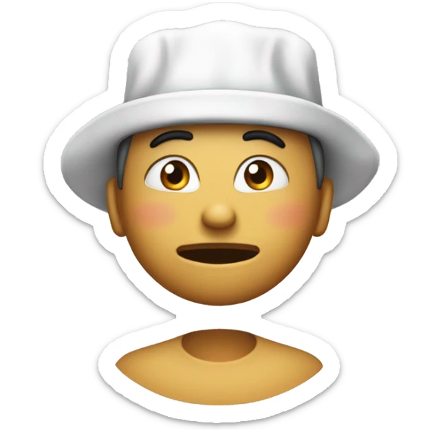 Generate the following emoji: Ok sign on mouth. Kiss mouth. eyes closed. heart in air. Cook hat. sticker