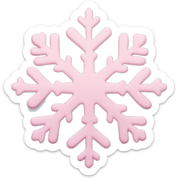 pastel pink snowflake  sticker