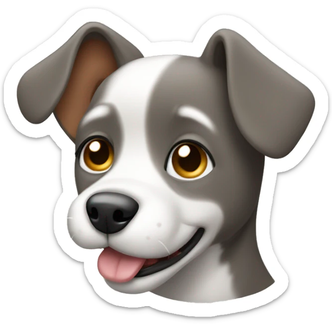 Simplified cartoon puppy sticker