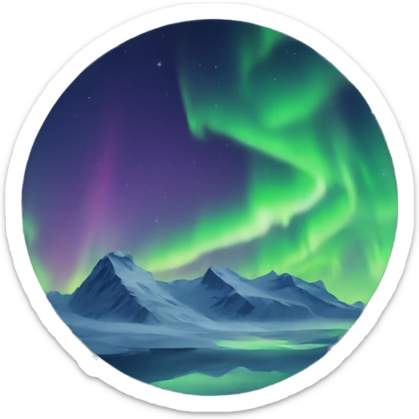 northern lights  sticker