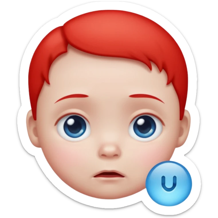 Please make an iPhone version of the baby emoticon that hurts because of the fever sticker