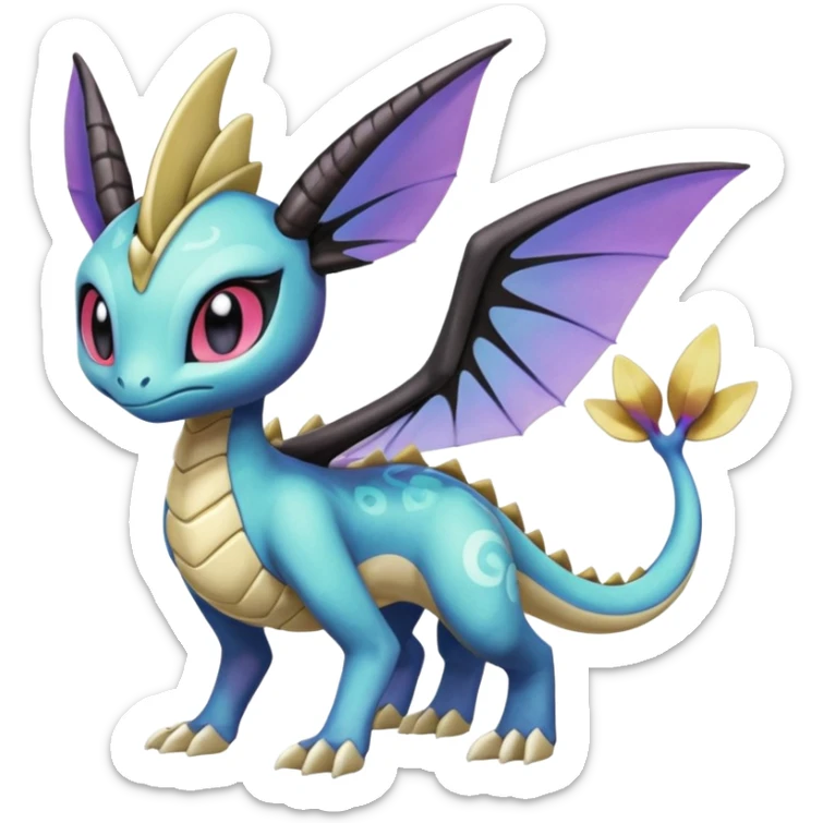 Meloetta-Cresselia-Palkia-Spyro-Toothless-Stitch-Pokémon-Fakémon-creature-hybrid sticker