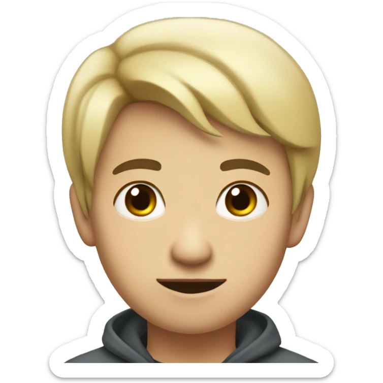 Young Hispanic mad with short straight hair pale skin very tall a little chubby  sticker