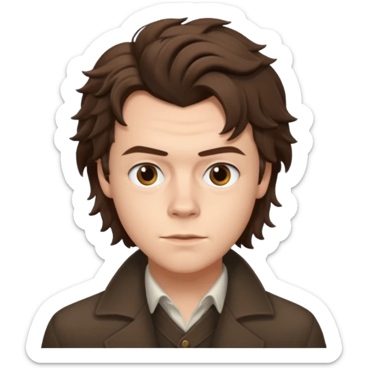 une joli personne qui ressemble a harry styles, avec beaucoup de details sticker