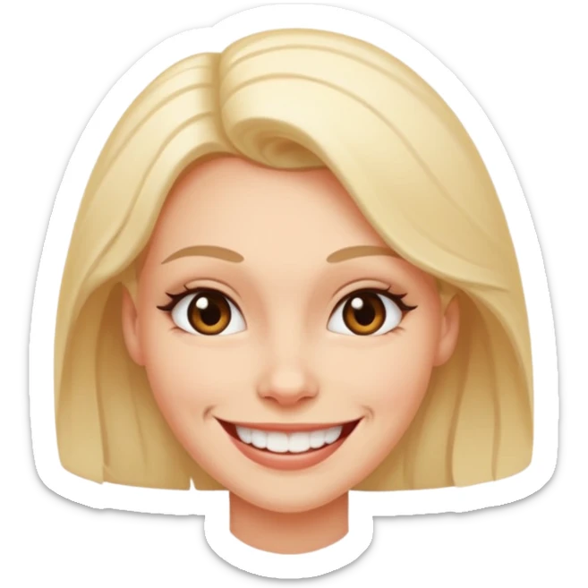 	facial Upselling scam women fake sympathetic smile, predatory grin, saccharine smile, smirk sticker