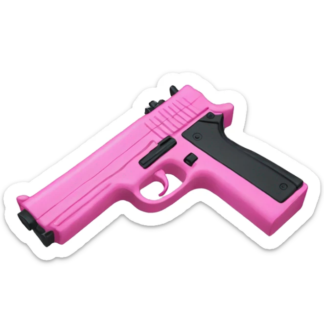 Pink gun sticker