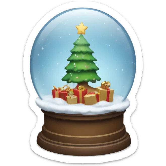 Christmas snowglobe sticker