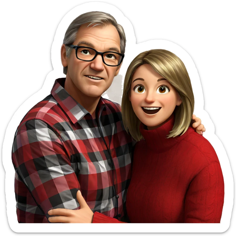 happy friends in nature sticker