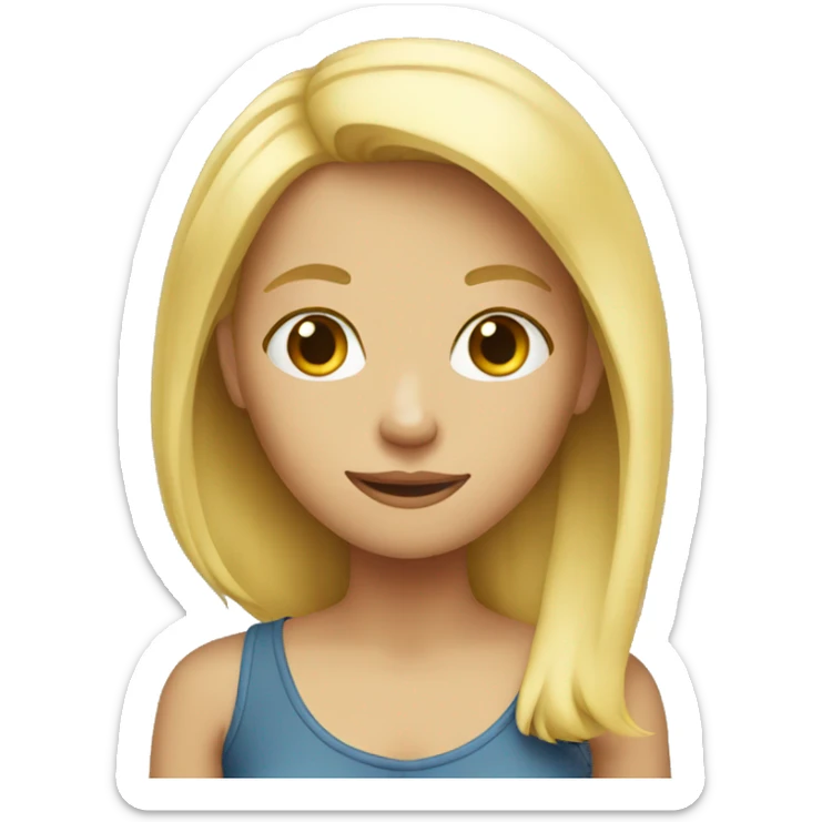 Blond girl  sticker