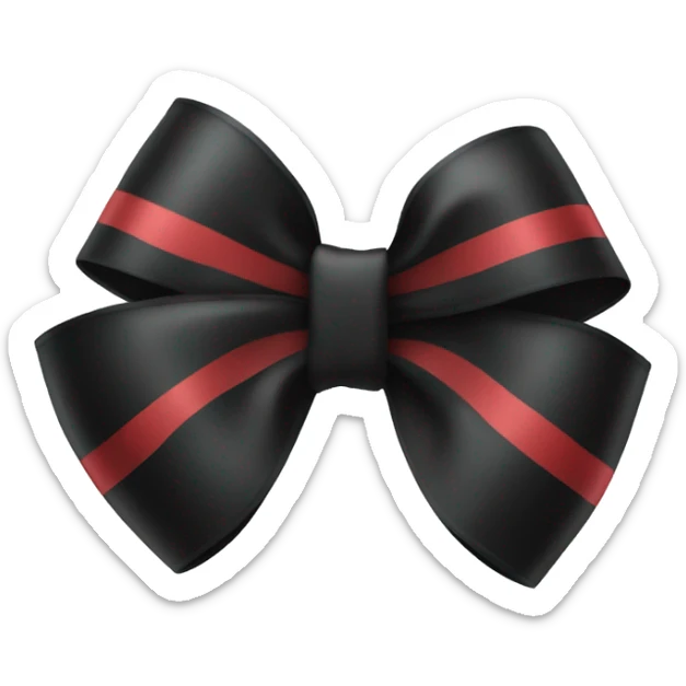 Black christmas bow sticker