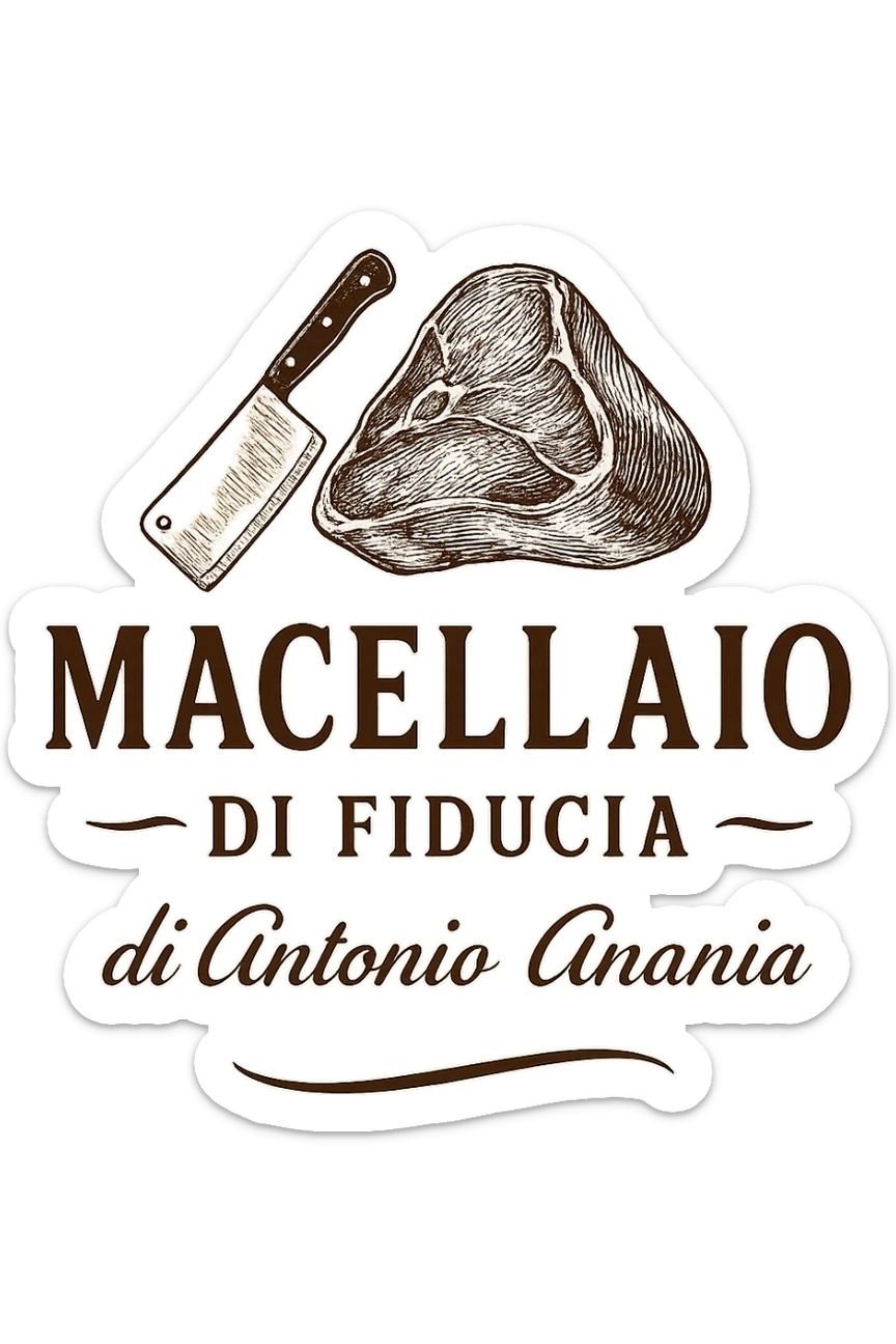 Macellaio chiamato "Macellaio di Fiducia di Antonio Ananìa" sticker