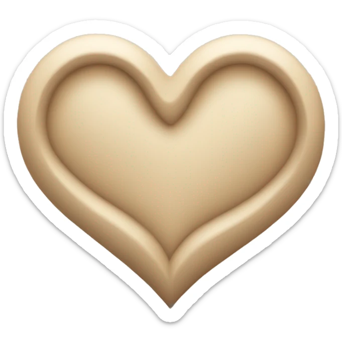 Beige heart  sticker