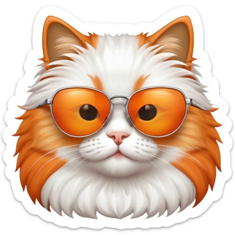 Cat with sunglasses sticker