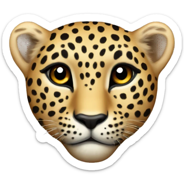Leopard heart sticker
