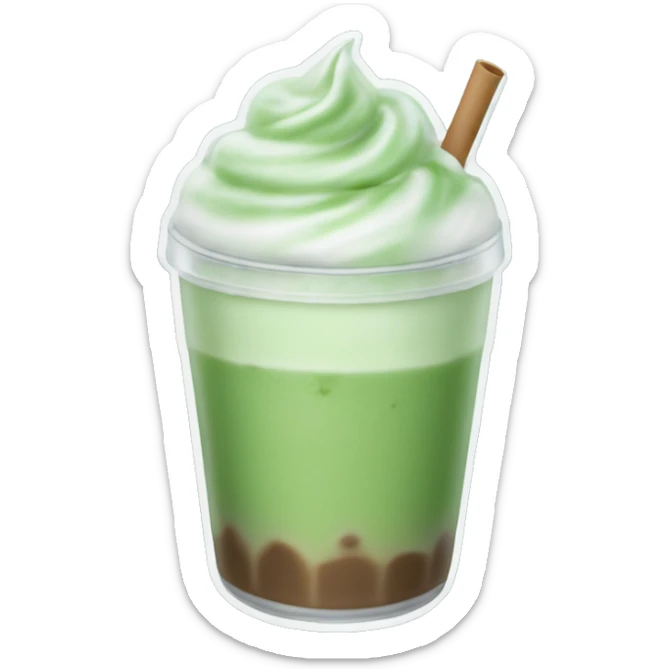 iced matcha latte aber blau und ein detektiv hält es wärend er einen dieb jagt sticker
