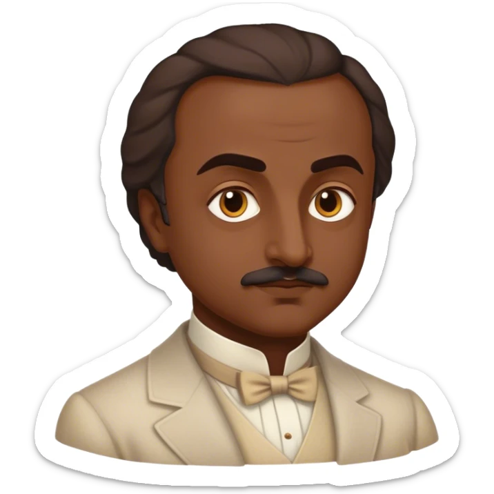 Cinematic Realistic Khalil Gibran Portrait Emoji, depicted as a poetic visionary with gentle thoughtful eyes in classic attire, rendered with soft textures and warm ethereal lighting that captures his literary spirit. sticker