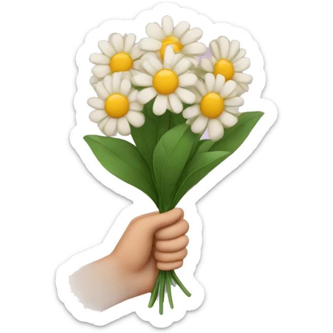 Giving flowers sticker